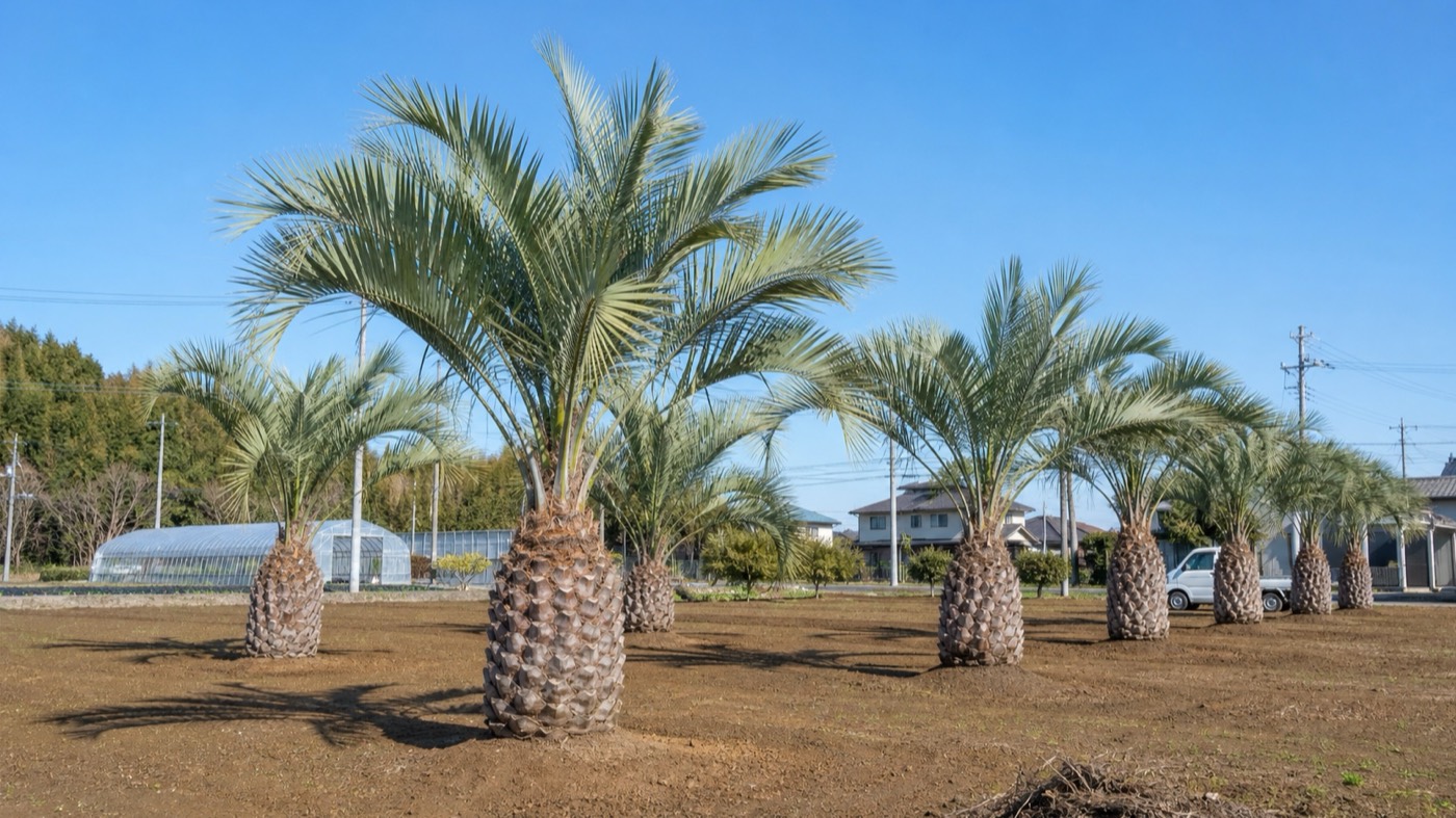 畑に植わったヤシの木のイメージ
